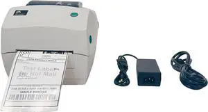 Ze bra GC420T Thermal Transfer Bar code Shipping Label Printer Ethernet USB GC420-100410-000, Bundle with AC Adapter USB and Ethernet Cable