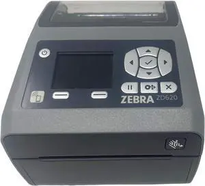 Ze bra - ZD620d Direct Thermal Desktop Printer with LCD Screen - Print Width 4 in - 203 dpi - Interface: WiFi, Bluetooth, USB, Serial, Ethernet - ZD62142-D01L01EZ