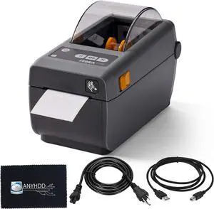 Ze bra ZD410 Direct Thermal Monochrome Desktop Printer - Wired Thermal Printer with 2" Print Width - Office Desk Printer with USB Ethernet Connectivity