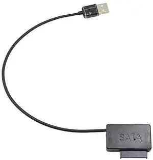 For Laptop ODD CD-ROM DVD-ROM for 2nd HDD Caddy Drive Adapter Generation lll USB 2.0 to 7+6 13Pin Slimline SATA Cable with LED