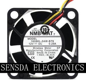 For NMB-MAT 1608KL-04W-B79 LB2 DC 12V 0.25A Server Cooling Fan Server Square Fan 3-wire 40x40x20mm