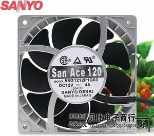 For Sanyo 9SG1212P1G06 9SG1212P1G03 12cm high temperature fan speed fan violence 12038 12V 4A powerful 120*120*38mm