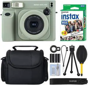 Fujifilm INSTAX Wide 400 Fuji Instant Film Camera Green + 20 Film Bundle