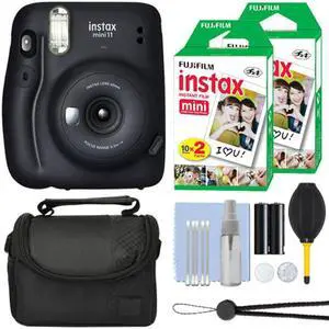 Fujifilm Instax Mini 11 Instant Film Camera Charcoal Gray+ 40 Film Accessory Kit