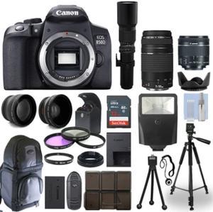 Canon EOS 850D DSLR Camera + 5 Lens Kit: 18-55mm STM + 70-300mm + 500mm and More