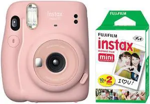 Fujifilm Instax Mini 11 Instant Film Camera Blush Pink + 20 Sheets Instant Film