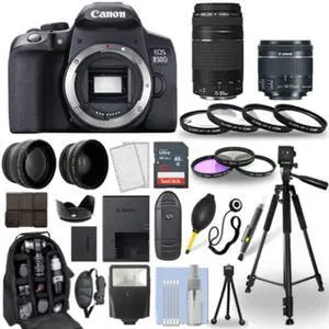 Canon EOS 850D DSLR Camera + 18-55mm STM + 70-300mm + 30 Piece Accessory Bundle