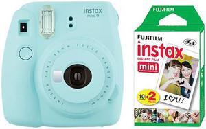 Fujifilm Instax Mini 9 Instant Film Camera Ice Blue + 20 Sheets Instant Film