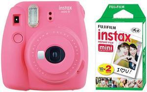 Fujifilm Instax Mini 9 Instant Film Camera Flamingo Pink+ 20 Sheets Instant Film