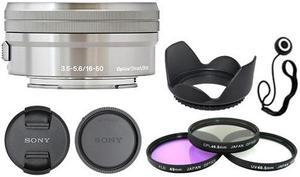 Sony E PZ 16-50mm f/3.5-5.6 OSS Lens Silver + Deluxe Accessory Kit