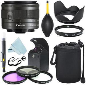 Canon EF-M 15-45mm f/3.5-6.3 IS STM Lens Graphite + Filter Kit + Accessory
