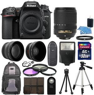 Nikon D7500 Digital SLR Camera Black  3 Lens Kit 18140mm VR Lens  32GB Bundle