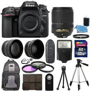 Nikon D7500 Digital SLR Camera Black + 3 Lens Kit 18-140mm VR Lens + 32GB Bundle