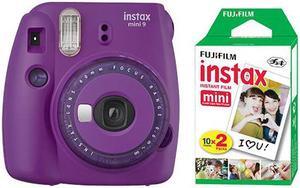 Fujifilm Instax Mini 9 Instant Film Camera Clear Purple + 20 Sheets Instant Film