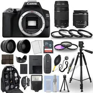 Canon EOS 250D / Rebel SL3 DSLR Camera + 18-55mm + 70-300mm + 30 Piece Bundle