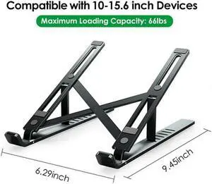 Aluminum Alloy Computer Laptop Stand Cooling Pad Portable Foldable Notebook Holder For Macbook pro For 10-15.6inch Notebook