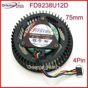 FD9238U12D 12V 1.2A 75mm 37*37*37mm VGA Fan For ASUS GTX960 TURBO GTX970 OC Graphics Card Cooler Cooling Fan