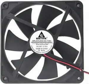 140mm 24V 2Pin 140x140x25mm 14025 Ball Bearing Brushless DC Cooler Cooling Fan