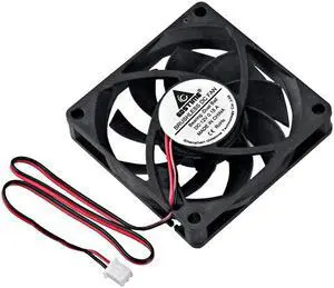 2 pcs 7cm 2Pin DC 12V 70mm x 70mm x 15mm Dual Ball Brushless PC Cooling Fan 2.75 inch