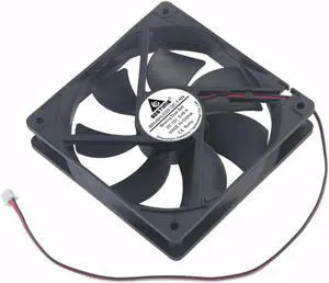 2 Pcs 120mm x 25mm PC Case Cooler 12V DC Two Ball 12025B 0.45A Industrial Machine Cooling Fan 120x25mm 12cm 3300RPM