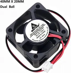 5 Pieces 12V Ball Bearing Small DC Brushless Fan 40mm x 20mm 4cm Heatsink Cooling Radiator 40x40mm Computer Cooler 4020