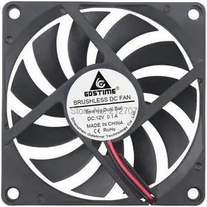 12V Dual Ball 80mm 8cm 80*80*10mm 2PIN 3000RPM DC Brushless Cooling Cooler Fan CPU PC Laptop Computer Axial Fan