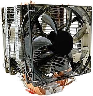 CPU Cooler 12Cm Fan 6 Copper Heatpipes 3Pin Radiator Dual Fan Cooling Cooler with LED for LGA 1150/1151/1155/1156/1366/775/2011