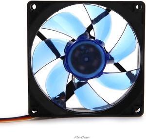 90mm LED Light 3pin PC Desktop Computer Case Cooling Cooler Fan Low Noise 9025 Green/Red/Blue