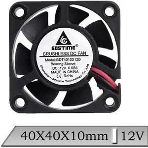 1 Pcs 12V 40x40x10mm 40mm DC Brushless Cooling Fan 4cm 4010S 2Pin Computer CPU Cooler