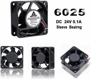 1 Pcs DC 24V 2Pin Computer Case Fan 60mm x 25mm 6025 PC CPU VGA Heatsink Cooling Fan 60mm Cooler