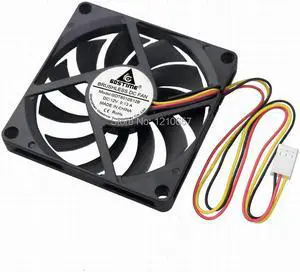 2PCS 3Pin 8cm 80x10mm 80mm x 80mm x 10mm DC 12V Brushless Cooling Cooler CPU Fan