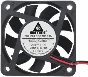 60x60x15mm DC 24V 2 Pin Ball Bearing 60mm Cooler Brushless PC CPU Case Cooling Fan 6015