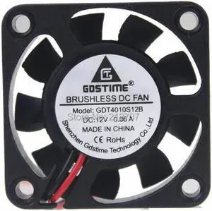 5PCS DC 12V 2Pin 4010 4cm 40 x 10mm 40mm Mini Cooling Cooler Ventilation Fan 9 Blades