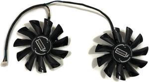 2pcs/set PLD09210S12HH RX570 RX470 RX480 ARMOR VGA GPU Cooler Fan For MSI RX 470/570/480 ARMOR Grahics Card Cooling Replacement