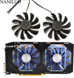 2PCS/lot 95MM FDC10U12S9 C CF1010U12S Replace For HIS AMD Radeon RX 580 590 RX580 RX590 IceQX2 Turbo Graphics Card Cooling Fan