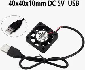 5 Pieces 5V USB Powered 4010 40x40x10mm Small Fan 5 Volt DC Brushless Cooler Computer PC Cooling Fan 40mm