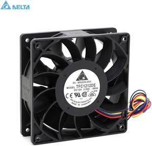 TFC1212DE for delta 120mm DC 12V 5200RPM 252CFM For Bitcoin Miner Powerful Server Case AXIAL cooling Fan