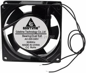 90MM 220V 240V AC Cooling Fan 9cm 92mm x92mmx 25mm Ball Bearing Balck Metal Industrial Axial Fan