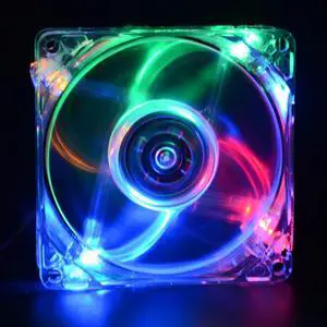 8cm LED Light Low Noise Computer Host Case Dual D Type 4 Pin Interface Cooling Fans Computer Accessory