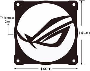 DIY 14cm*14cm Fan Cover Acrylic Cover use for 140mm Radiator 140mm Fan with Cool Logo for Computer Case Cooling