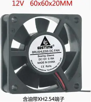 DC 12V 6CM cm cm 60mm 60x20 6020 brushless silent chassis cooling fan