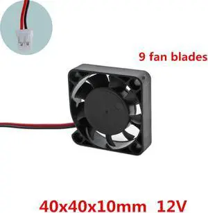 3pcs/lot 40x40x10mm 4010 fans 9 fan blade 12 Volt Brushless DC Fans cooling fan radiator for Electronic Computer Case
