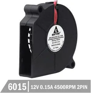 1 Piece Brushless Cooling Cooler Fans 60*60*15mm 2Pin 6015S 60mm 12V DC Blower Fan