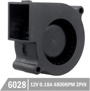 1PCS 12V 2Pin 60mm 6cm 60x60x28mm DC Cooling Cooler Fan Blower