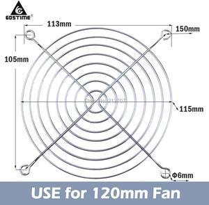 5 Pieces CPU Fan Grill for Cooling Fan 120mm 12cm Fan Protector Metal Finger Guard Computer Fan Accessories