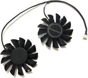 2pcs/set 75mm DC 12V 0.35A 4Pin Dual Cooler Fan as Replacement For MSI Twin Frozr III Graphics Video Card Cooling