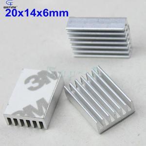 30pcs 20x14x6mm Aluminum Heatsink Radiator IC LED Heat Sink Cooling Fan Cooler for Chip Electronic 20mm 14mm 6mm