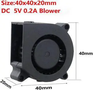 2PCS 5V 0.2A 40x20mm 40mm x 20mm 4020S DC Brushless Cooling Mini Blower Fan Cooler