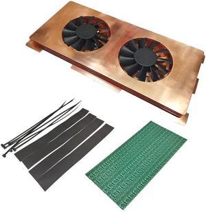 Pure Copper GPU Backplane Radiator For RTX 3090 3080 3070 Graphics Card Backplate Memory VRAM Heatsink Auxiliary Cooling Fan