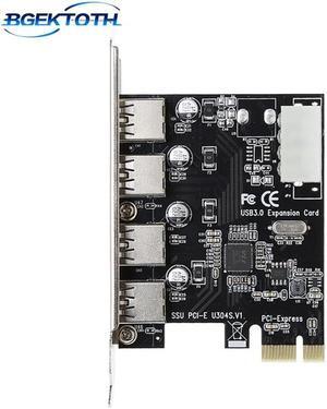 4 Port PCI-E to USB 3.0 HUB PCI Express Expansion Card Adapter 5 Gbps Speed